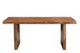 Seven Piece Brown Solid Wood Dining Set with Six Chairs
