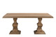 75" Brown Solid Wood Double Pedestal Base Dining Table