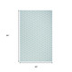 6' X 9' Aqua And Ivory Geometric Indoor Outdoor Area Rug