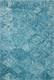 4' X 6' Blue and Ivory Wool Geometric Area Rug