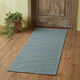 3' X 5' Blue and Beige Floral Power Loom Distressed Area Rug