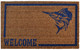 18" X 30" Brown and Black Coir Swordfish Welcome Outdoor Door Mat