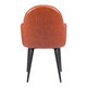 Brown and Black Faux Leather Dining Arm Chair