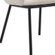 Ivory and Black Faux Fur Dining Arm Chair