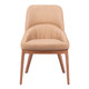 Set of Two Tan and Brown Upholstery Dining Side Chairs
