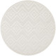 4' Ivory And White Geometric Indoor Outdoor Area Rug