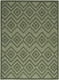 5' X 7' Dark Green And Light Green Geometric Indoor Outdoor Area Rug