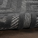 6' Charcoal And Black Geometric Indoor Outdoor Area Rug