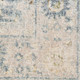 8' X 10' Blue Floral Distressed Area Rug