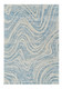 8' X 11' Blue and Beige Abstract Distressed Area Rug