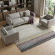 7' X 10' Beige and Blue Abstract Distressed Area Rug
