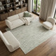 8' X 11' Beige and Green Abstract Distressed Area Rug