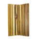 23" Brown Teak Slat Non Slip Bath Mat