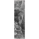 8' Runner Black Gray and White Abstract Washable Non Skid Indoor Outdoor Runner Rug