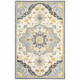 5' X 8' Blue And Ivory Bohemian Area Rug
