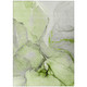 10' X 14' Green Abstract Washable Non Skid Indoor Outdoor Area Rug