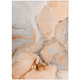 5' X 8' Orange Abstract Washable Non Skid Indoor Outdoor Area Rug