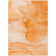 9' X 12' Orange Abstract Washable Indoor Outdoor Area Rug