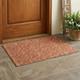 2' X 3' Terra Cotta Geometric Washable Non Skid Indoor Outdoor Area Rug