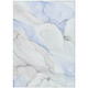 8' X 10' Ivory Blue and Gray Abstract Washable Non Skid Indoor Outdoor Area Rug