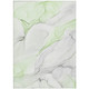 5' X 8' Green Abstract Washable Non Skid Indoor Outdoor Area Rug