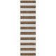 8' Runner Chocolate Striped Washable Non Skid Indoor Outdoor Runner Rug