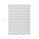 3' X 5' Ivory Striped Washable Indoor Outdoor Area Rug