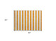 2' X 3' Orange and White Striped Washable Non Skid Indoor Outdoor Area Rug