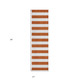 8' Runner Orange Striped Washable Non Skid Indoor Outdoor Runner Rug