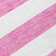 8' X 10' Pink and White Striped Washable Non Skid Indoor Outdoor Area Rug