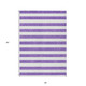 3' X 5' Purple and White Striped Washable Non Skid Indoor Outdoor Area Rug