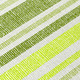 8' X 10' Green and Yellow Striped Washable Non Skid Indoor Outdoor Area Rug