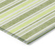 10' X 14' Green and Yellow Striped Washable Non Skid Indoor Outdoor Area Rug