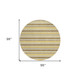 8' Round Brown and Orange Round Striped Washable Non Skid Indoor Outdoor Area Rug