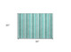 2' X 3' Turquoise Striped Washable Indoor Outdoor Area Rug