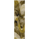 8' Runner Coffee Abstract Washable Non Skid Indoor Outdoor Runner Rug