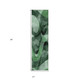 8' Runner Fern Green Abstract Washable Non Skid Indoor Outdoor Runner Rug