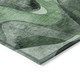 9' X 12' Fern Green Abstract Washable Non Skid Indoor Outdoor Area Rug