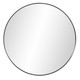 36" Black Round Framed Accent Mirror