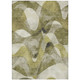 9' X 12' Olive Green Abstract Washable Non Skid Indoor Outdoor Area Rug