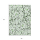 10' X 14' Artichoke Green Floral Washable Non Skid Indoor Outdoor Area Rug