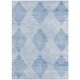 9' X 12' Blue Geometric Washable Non Skid Indoor Outdoor Area Rug