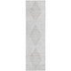 8' Runner Ivory Geometric Washable Non Skid Indoor Outdoor Runner Rug
