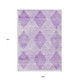 9' X 12' Lavender Geometric Washable Non Skid Indoor Outdoor Area Rug