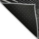 10' X 14' Black and Ivory Abstract Washable Non Skid Indoor Outdoor Area Rug