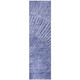 8' Runner Navy Blue Abstract Washable Non Skid Indoor Outdoor Runner Rug