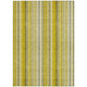 5' X 8' Gold Striped Washable Non Skid Indoor Outdoor Area Rug