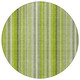 8' Round Green Round Striped Washable Non Skid Indoor Outdoor Area Rug