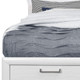 White Solid Wood Lighted Full Bed Frame With Drawers