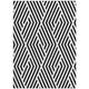 10' X 14' Black and White Geometric Washable Non Skid Indoor Outdoor Area Rug